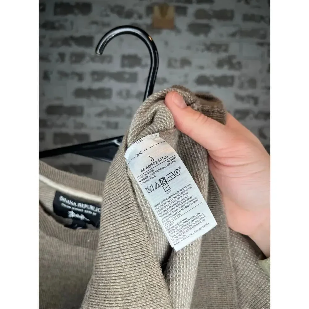 Banana republic | men Italian merino wool brown sweater
